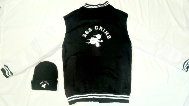 Black & White Varsity Style Jacket