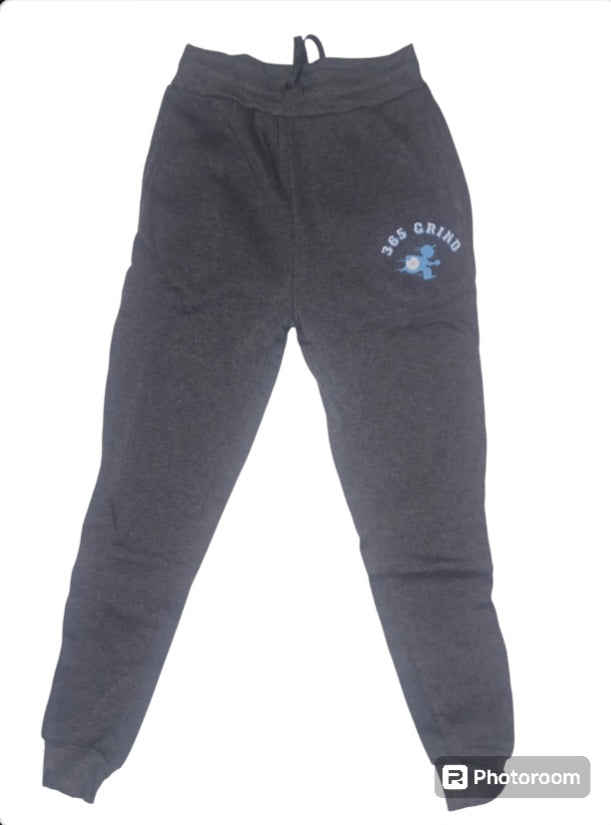 Gray & Sky Blue Hoodie Jogger Set