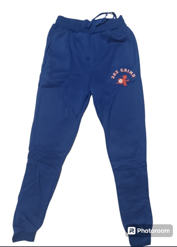 Royal Blue & Orange Hoodie Jogger Set