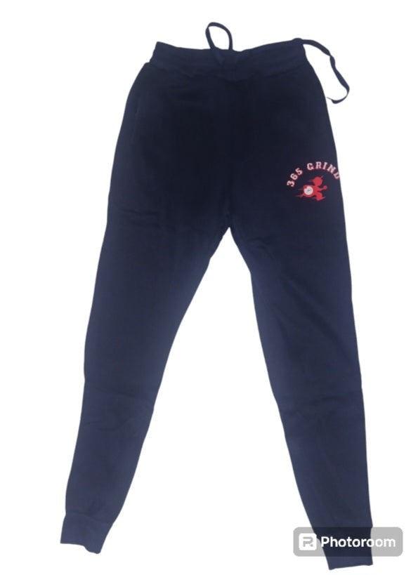 Navy Blue & Red Hoodie Jogger Set