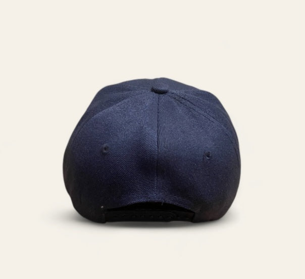 Navy Blue & Burgundy Snapback Hat