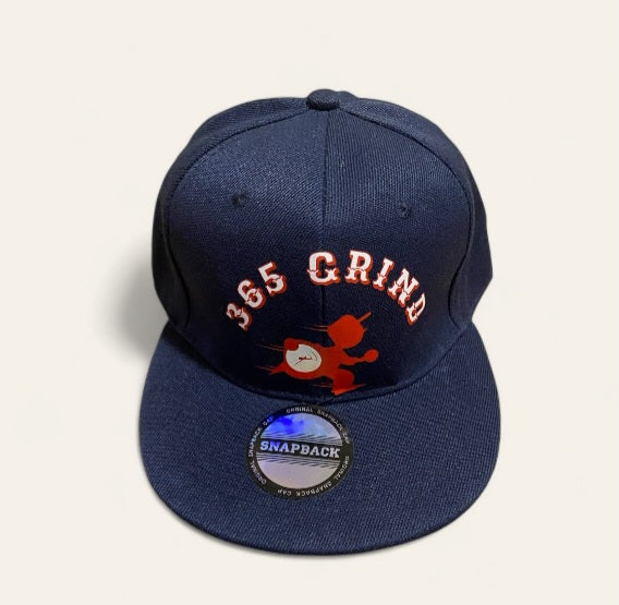 Navy Blue & Burgundy Snapback Hat