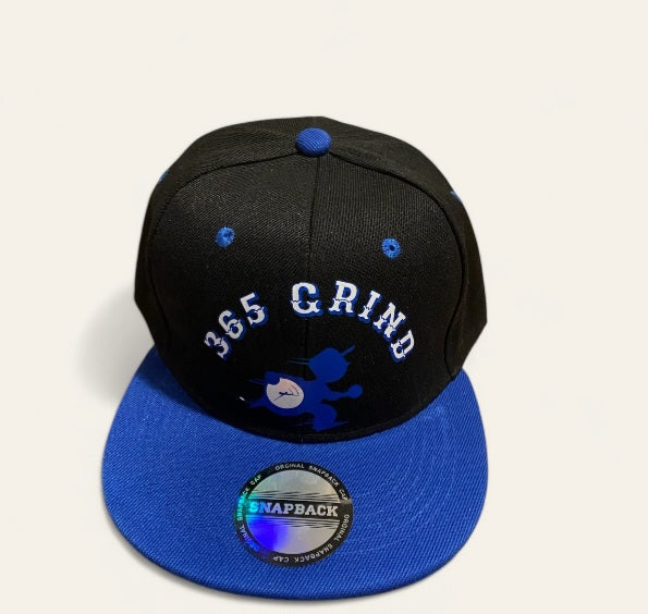 Royal Blue & Black Snapback Hat