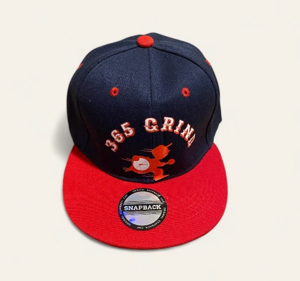 Navy Blue & Red Snapback Hat