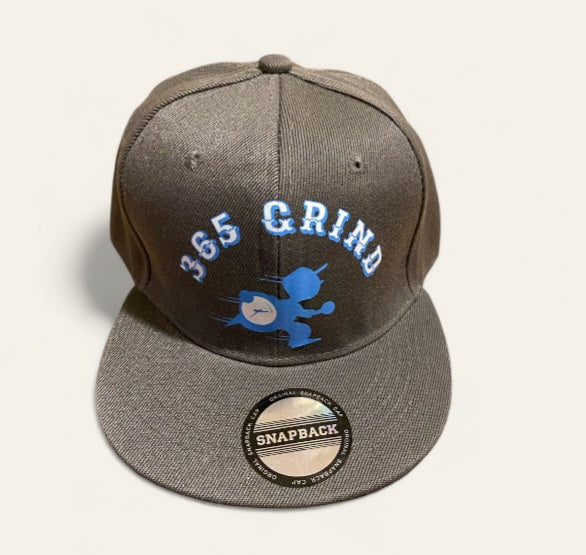 Gray & Sky Blue Snapback Hat