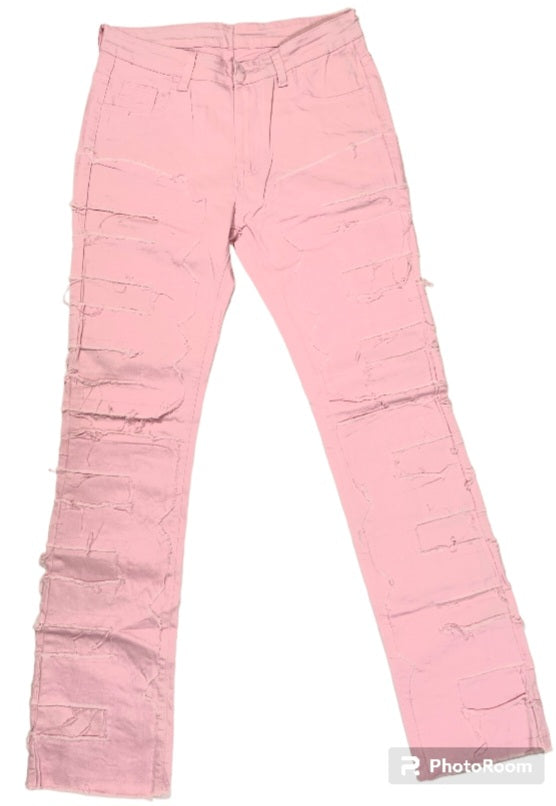 Pink Stack Jeans