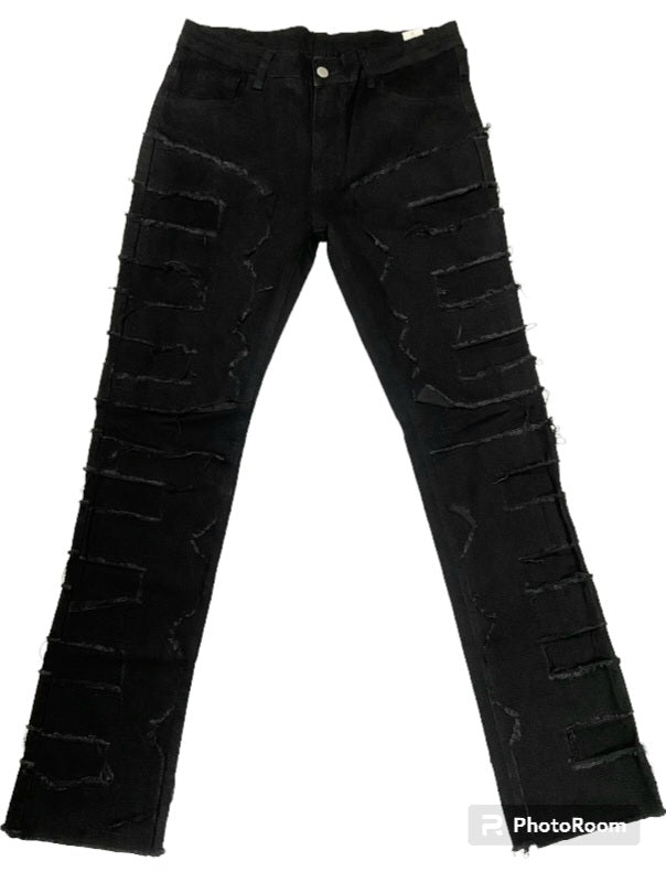 Black Stack Jeans