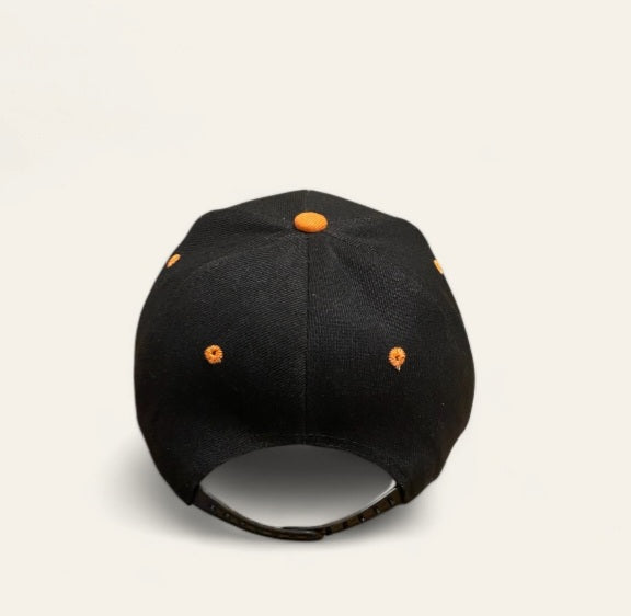 Orange & Black Snapback Hat