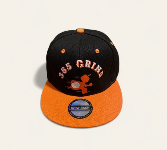 Orange & Black Snapback Hat