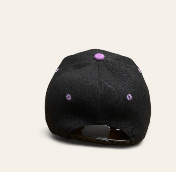 Purple & Black Snapback Hat