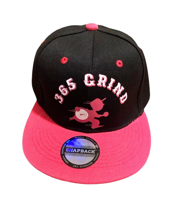 Pink & Black Snapback Hat