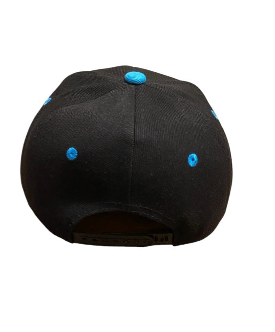 Sky Blue & Black Snapback Hat