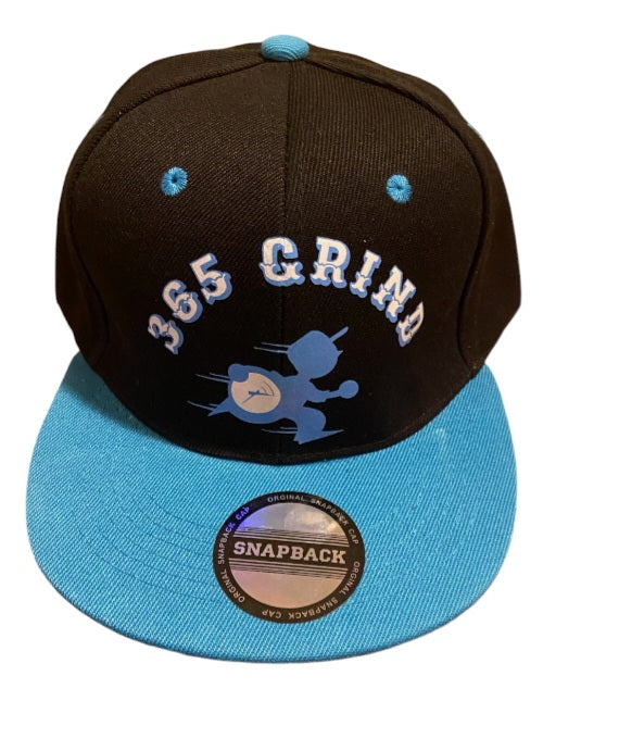 Sky Blue & Black Snapback Hat