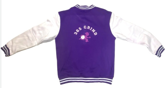 Purple & White Varsity Style Jacket