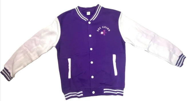 Purple & White Varsity Style Jacket