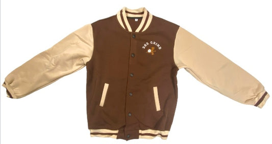 Coffee Brown Varsity Style Jacket