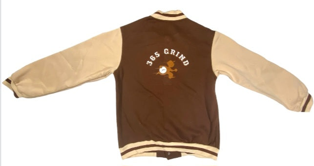 Coffee Brown Varsity Style Jacket